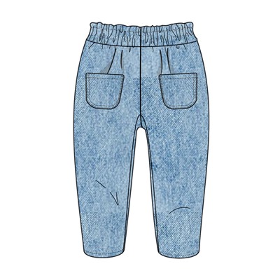 Брюки детские текстильные джинсовые для девочек