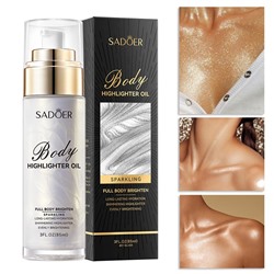 Спрей-хайлайтер мерцающий с шиммером для сияния кожи Sadoer, 85 мл.