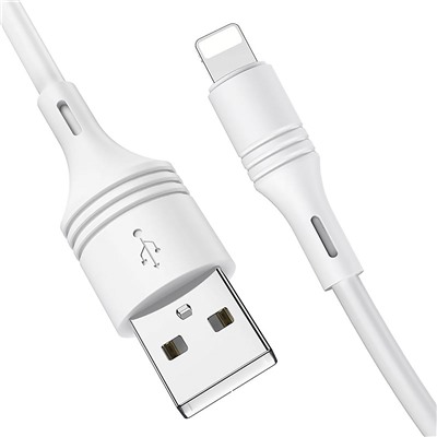 Кабель USB - Apple lightning Borofone BX43 CoolJoy 12W 100см 2,4A  (white)