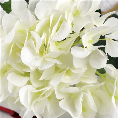 Цветок искусственный Гортензия 43 см белая / WN-36 /уп 150/600/