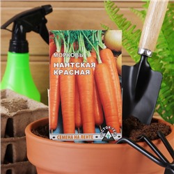 Семена Морковь  "НАНТСКАЯ КРАСНАЯ", 260 шт, ЛЕНТА 8 М