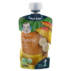 Gerber, Smart Flow, Organic, банан и манго, 99 г (3,5 унции)