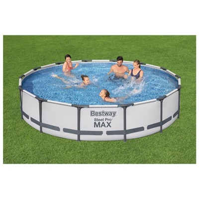 Бассейн каркасный Bestway Steel Pro MAX 56595, 427×84 см, фильтр-насос, круглый