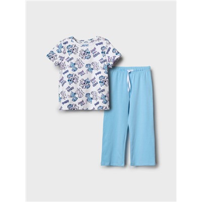 Комплект трикотажный для девочек: фуфайка (футболка), брюки