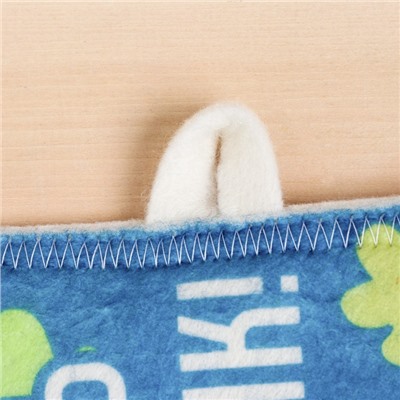 Рукавица для бани и сауны «Смело берись за веник!», полиэфир, шерсть, «Добропаровъ»