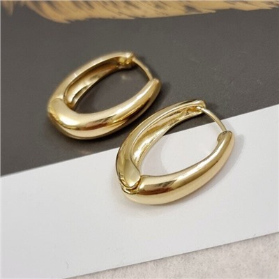 Серьги круглые геометрические, цвет золотистый, 05025, арт.001.512