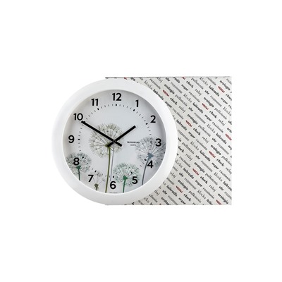 Часы настенные интерьерные «Одуванчик», d=29 см, бесшумные, белые