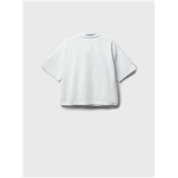 Джемпер трикотажный с воротником поло для девочек