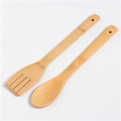 Кухонный набор «Этель» Stay at home: полотенце, подставки, деревянная ложка, деревянная лопатка