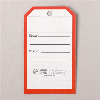 Шильдик на подарок «С Новым годом!», 4.5×8 см