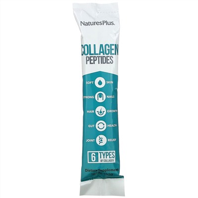 Nature's Plus, Collagen Peptides, 20 Stick Packets, 0.37 oz. (10.5 g) Each