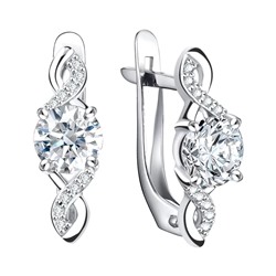 Серьги из серебра куб.циркон., Л-11810