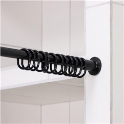 Карниз для ванной комнаты, телескопический 120-220 см, чёрный