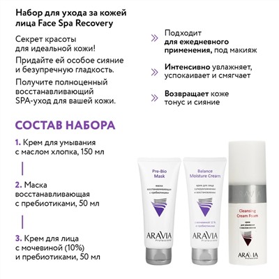 476733 ARAVIA Professional Набор для ухода за кожей лица Face Spa Recovery, 1 шт/6