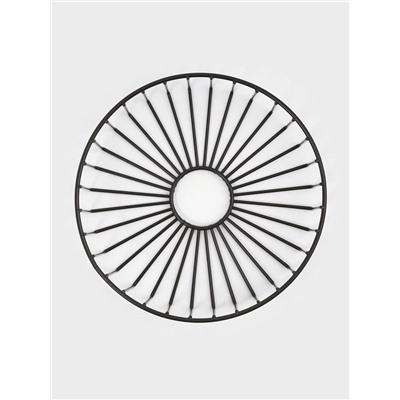 Корзинка - ваза для фруктов «Горшок», 23×23×7 см, чёрная