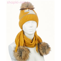 03-59-D Комплект для мальчика (шапка+шарф) (48-50)