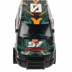 Машинка пластмассовая инерционная "Авария на трассе" Джип хаки  (pull back) CRD 25x18,2x5,2см