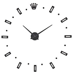 Часы настенные интерьерные, 3d «Соломон», наклейка, большие, d=120 см, чёрные