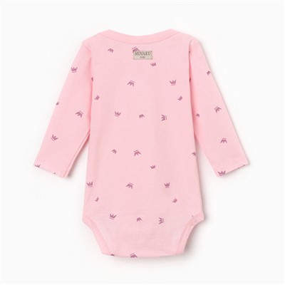 Боди детское MINAKU, рост 62-68 см, розовое