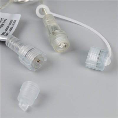 Гирлянда «Сеть» 1.2×1.5 м, IP44, УМС, прозрачная нить, 36 LED, свечение тёплое белое, мерцание белым 24 В