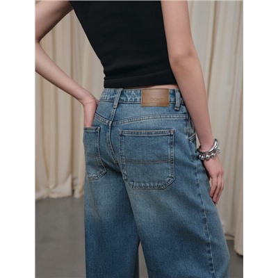 Актуальная коллекция CONTE CON-805 Джинсы wide leg из eco-friendly денима с эффектом потёртостей