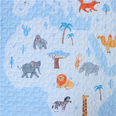 Покрывало 1.5-спальное «Этель» Around the world, 145×210±5 см, микрофибра