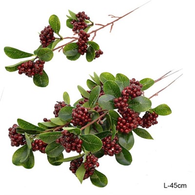 Цветок искусственный Калина 45 см / W0342-5 /уп 4/120/840/