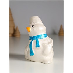 Фигурка гипс «Снеговик», 10×6 см, перламутр