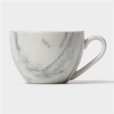 Набор чайный Magistro Real Marble, 4 предмета: 2 чашки 120 мл, 2 блюдца d=12.5 см, фарфор