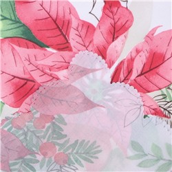 Скатерть новогодняя Доляна «Рождественский букет» 145×300 см, 100% п/э