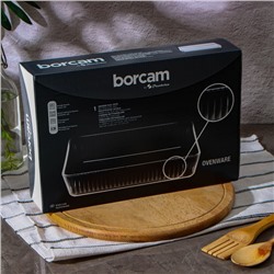 Форма для запекания Paşabahçe Borcam, 3 л, 30.6×20.9 см, прямоугольная, жаропрочное стекло, прозрачная