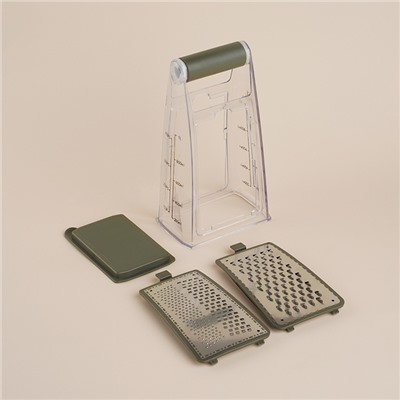 Тёрка двухсторонняя SL Home «Оливковая роща», 13.2×8.4×24.3 см, противоскользящее основание, оливковая