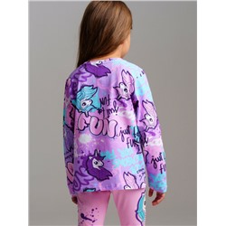 Фуфайка трикотажная для девочек (футболка с длинными рукавами)