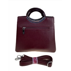 Женская сумка из искусственной кожи, цвет бордовый