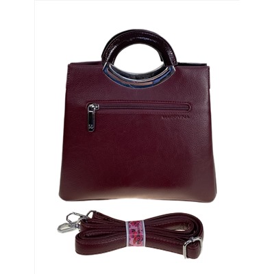 Женская сумка из искусственной кожи, цвет бордовый