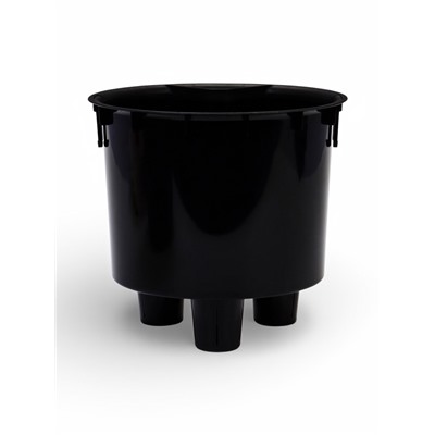 Кашпо для цветов «Фасет», 6.2 л, d=22 см, h=20 см, пластиковое, с автополивом, со вставкой, белое