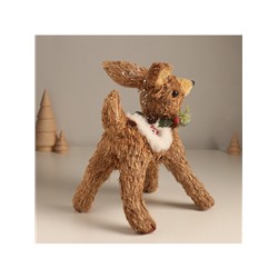 Фигурка новогодняя «Оленёнок в новогодней накидке», 18×15×21 см