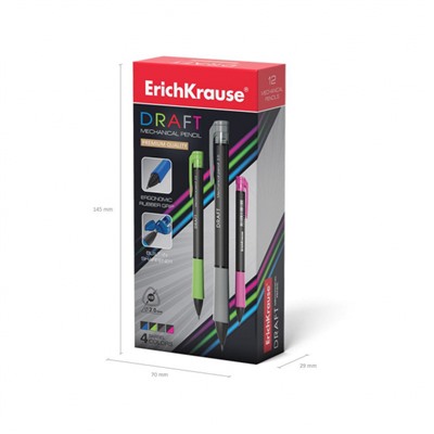 Авт. карандаш 2 мм Draft 28300 с точилкой ErichKrause
