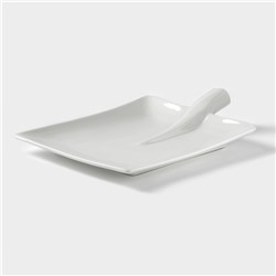 Блюдо Magistro «Лопатка», 24.5×18 см, фарфор, белое