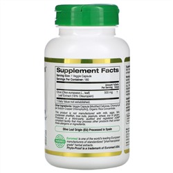 California Gold Nutrition, EuroHerbs, экстракт из листьев оливкового дерева, европейское качество, 500 мг, 180 растительных капсул