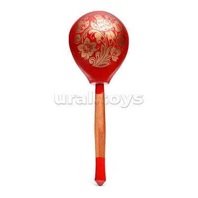 Ложка красная с орнаментом