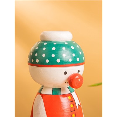 Японская кукла кокеши «Снеговичок», 7×7.5×15 см