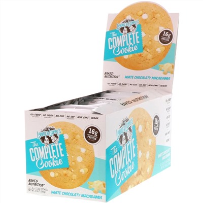 Lenny & Larry's, The COMPLETE Cookie, White Chocolaty Macadamia, 12 Cookies, 4 oz (113 g) Each