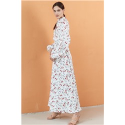 Платье муслин  ROMANCE060/01/Белый, красный