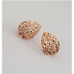 Серьги Дубай ювелирная бижутерия позолота, рифленые 53809, арт. 214.829