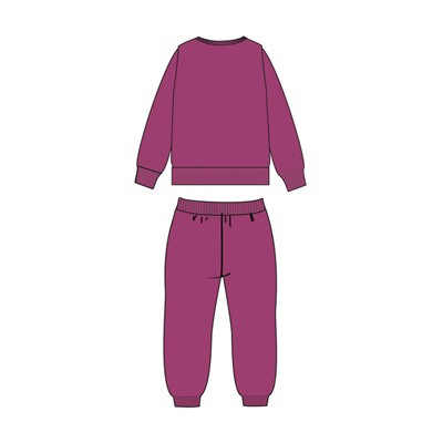 Комплект детский трикотажный для девочек: толстовка, брюки