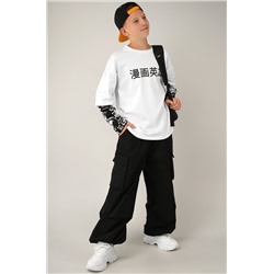 Детский лонгслив с двойным рукавом Happyfox