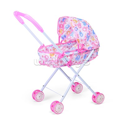 Коляска для кукол (металлическая, складная, прогулочная, цвет в ассортименте)