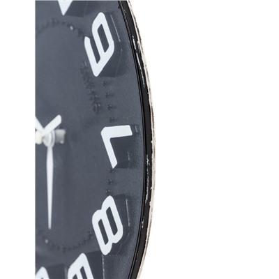 УЦЕНКА Часы настенные «Лесли», d=20 см, плавный ход, чёрные