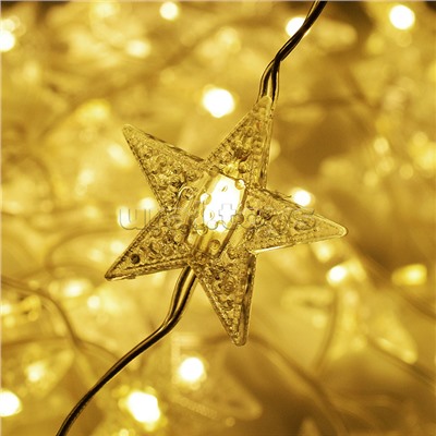 Электрогирлянда интерьерная "Звезды" теплый